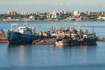 Boats in sea