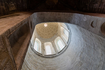 Direcly below view of the dome of the chapel of st. vincent ferrer in the cathedral of vannes. 