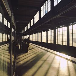 View inside the jannowitzbruecke sbahn station during the sunrise