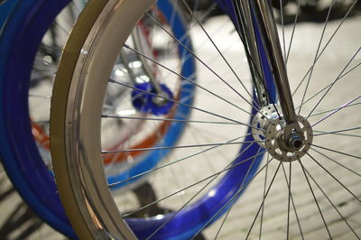 Close-up of bicycle wheel