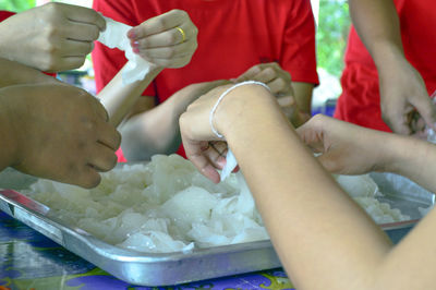 Close-up of hands