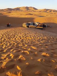 Scenic view of desert against sky