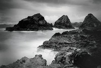 Rocks in sea