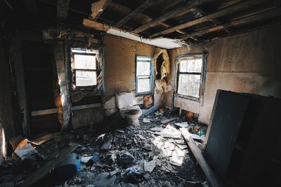 Interior of abandoned home