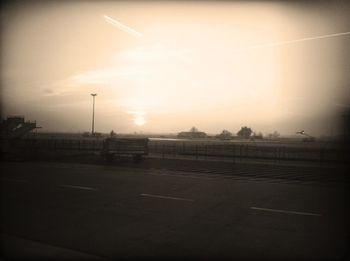 Sun shining through trees