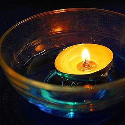 Close-up of lit candle