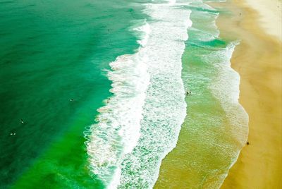 High angle view of sea shore