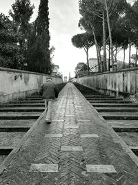 Railroad track against sky