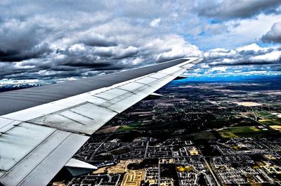 Aerial view of cloudy sky