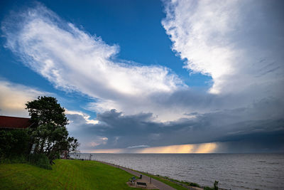 Scenic view of sea against sky