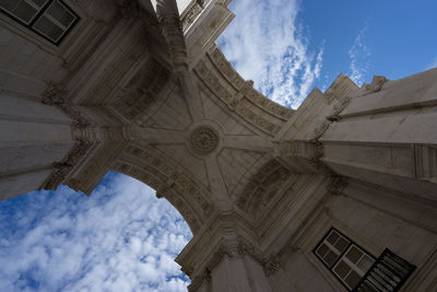 Low angle view of historical building against sky