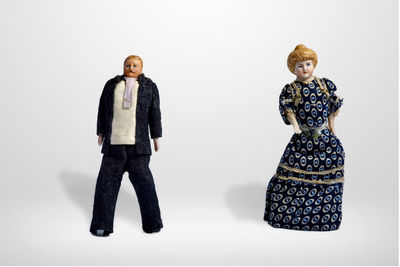 Portrait of a teenage girl over white background