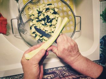 Close-up of cropped hand