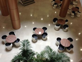 Illuminated lighting equipment on wall