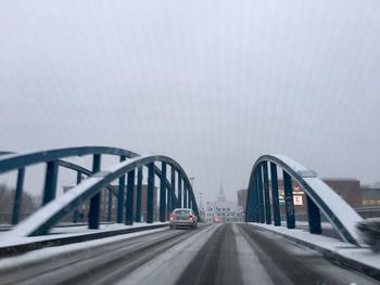 Road passing through bridge