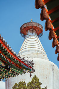 Low angle view of traditional building against sky