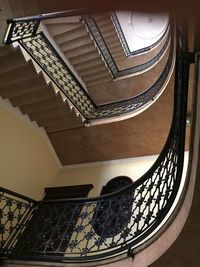Low angle view of spiral staircase
