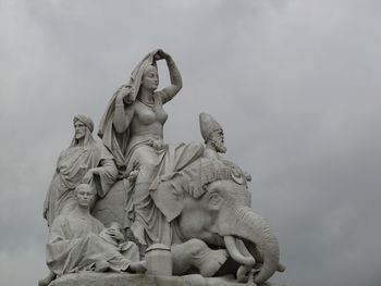 Low angle view of statues at albert memorial