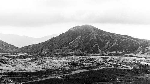 Scenic view of dramatic landscape against sky