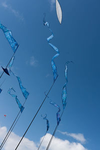 Low angle view of building against blue sky