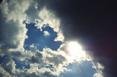 Low angle view of clouds in sky