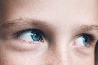 Close-up of human eye looking away