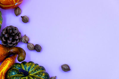 High angle view of food on table