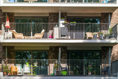 Balconies with railings