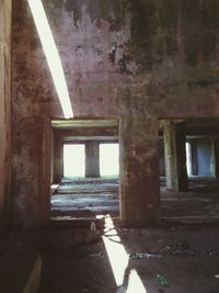 Interior of abandoned building