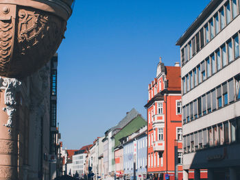 Low angle view of buildings against sky