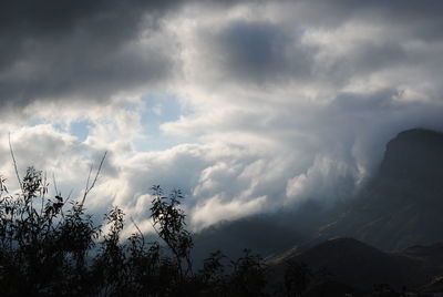 Low angle view of dramatic sky