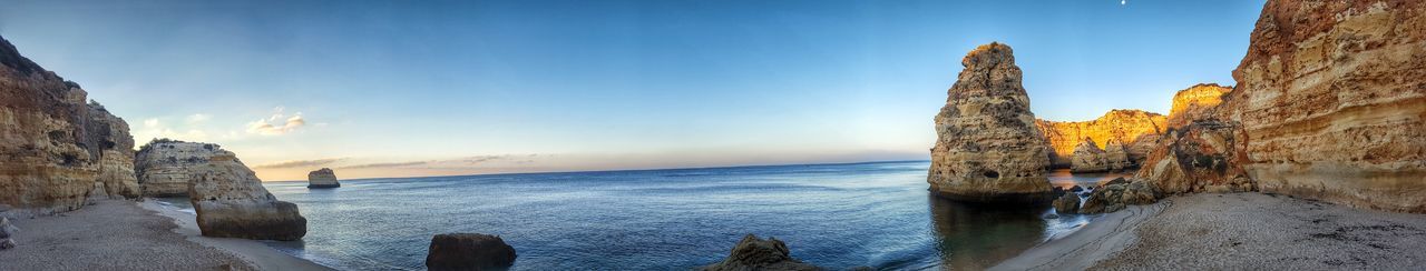 Panoramic view of famous beach in portugal