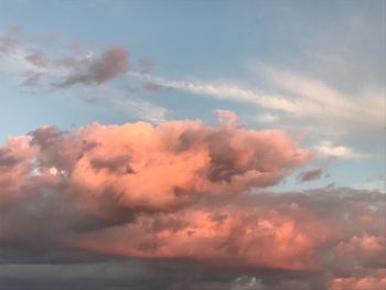 Low angle view of clouds in sky