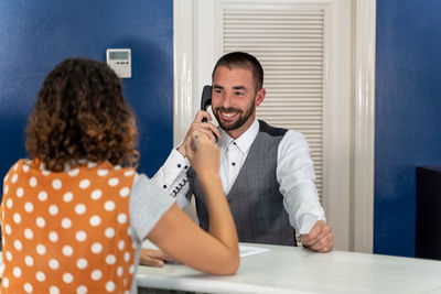 Portrait of a smiling young couple