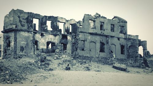 Old building against clear sky