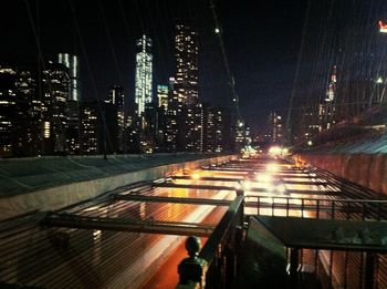 Illuminated cityscape at night