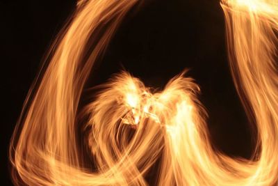 Close-up of fire at night