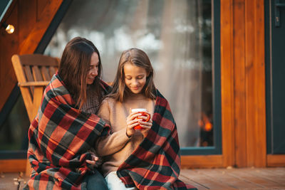 Young couple smiling