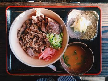 Close-up of served food