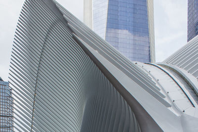 Low angle view of modern building against sky