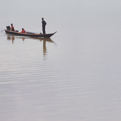 People on boat in water