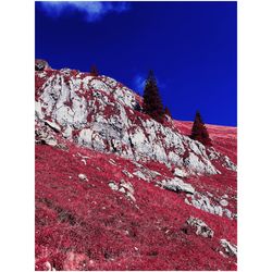 Low angle view of rock formations
