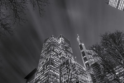 Low angle view of modern building against sky