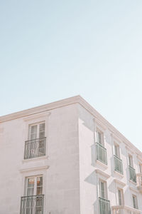 Low angle view of building against clear sky