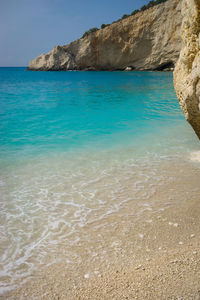 Scenic view of bay in lefkada,greece