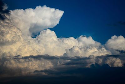 Scenic view of clouds against blue sky