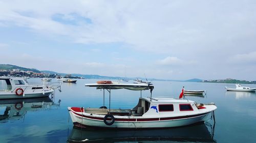 Boats in sea