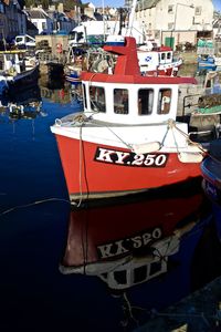 View of boats in water