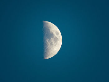 Low angle view of moon in sky