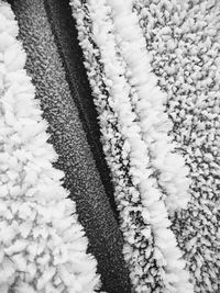 Close-up of snow on landscape